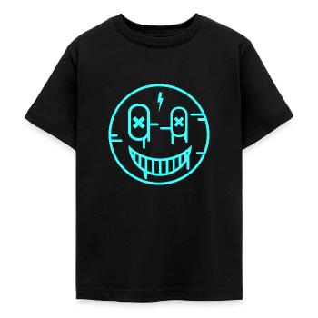Smiling light - Teenage T-Shirt - black - Front - AI Model Teenager Male light (155cm)