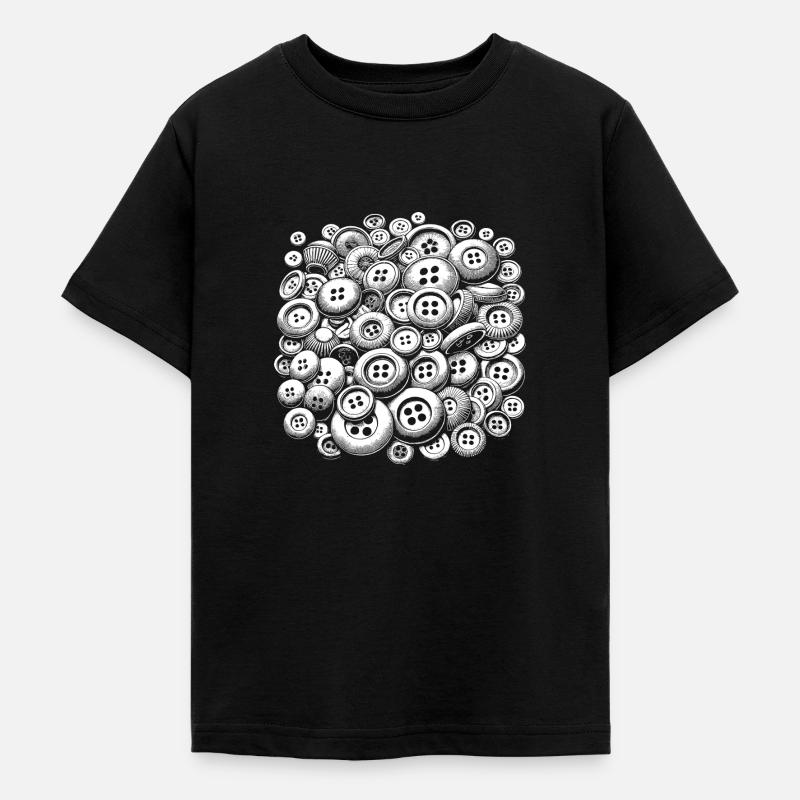 Boutons - T-shirt Ado - noir