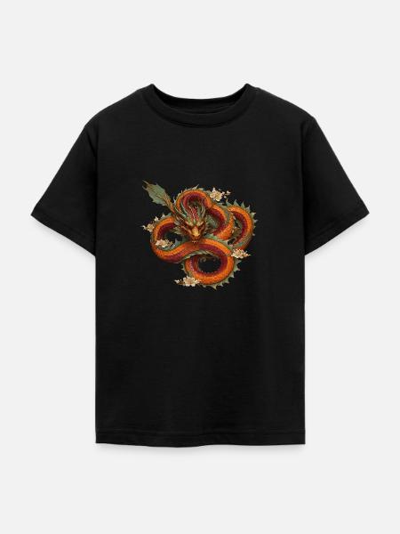Roter Drache - Teenager T-Shirt - Schwarz