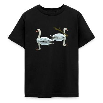 Schwäne - Teenager T-Shirt - Schwarz - Vorne - AI Model Teenager Male light (155cm)