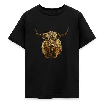 Scottish Highlander - Teenager T-Shirt - Schwarz - Vorne - AI Model Teenager Male light (155cm)