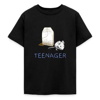 L’ADOLESCENTE - T-shirt Ado - noir - Devant - AI Model Teenager Male light (155cm)