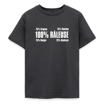Raleus - T-shirt Ado - charbon - Devant - AI Model Teenager Male light (155cm)