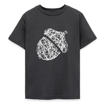 Haselnuss Nuss Gekritzel Geschenkidee - Teenager T-Shirt - Dunkelgrau - Vorne - AI Model Teenager Male light (155cm)