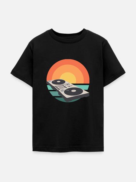 DJ Mischpult SunSet Mixer - Teenager T-Shirt - Schwarz
