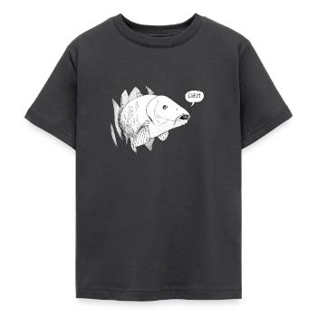 Carp Diem - Teenage T-Shirt - dark grey - Front - AI Model Teenager Male light (155cm)