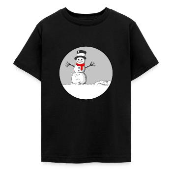 BONHOMME DE NEIGE - T-shirt Ado - noir - Devant - AI Model Teenager Male light (155cm)
