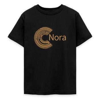 Für Nora - Teenager T-Shirt - Schwarz - Vorne - AI Model Teenager Male light (155cm)