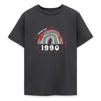 Génial 1990 - 33e anniversaire w / mignon Vintage - T-shirt Ado - charbon - Devant - AI Model Teenager Male light (155cm)