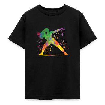 Lanceur de poids Colorsplash Lancer de poids - T-shirt Ado - noir - Devant - AI Model Teenager Male light (155cm)