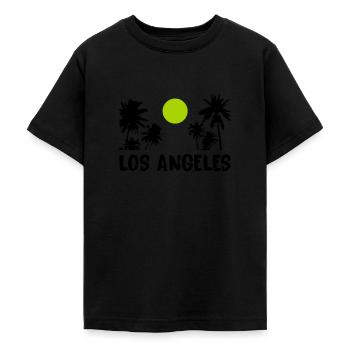 Los Angeles - Teenage T-Shirt - black - Front - AI Model Teenager Male light (155cm)
