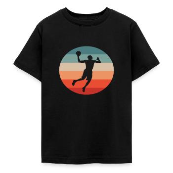 Basketball Basketballer Retro Vintage - Teenager T-Shirt - Schwarz - Vorne - AI Model Teenager Male light (155cm)