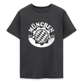 Munich - Teenage T-Shirt - dark grey - Front - AI Model Teenager Male light (155cm)