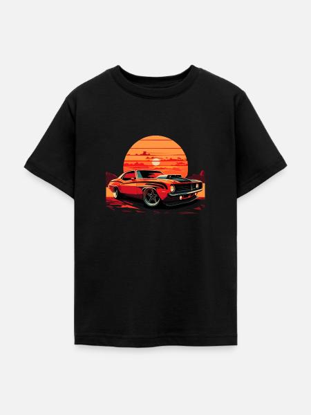 Muscle Car V8 - Teenager T-Shirt - Schwarz