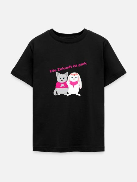 Zukunft ist pink DE - Teenager T-Shirt - Schwarz