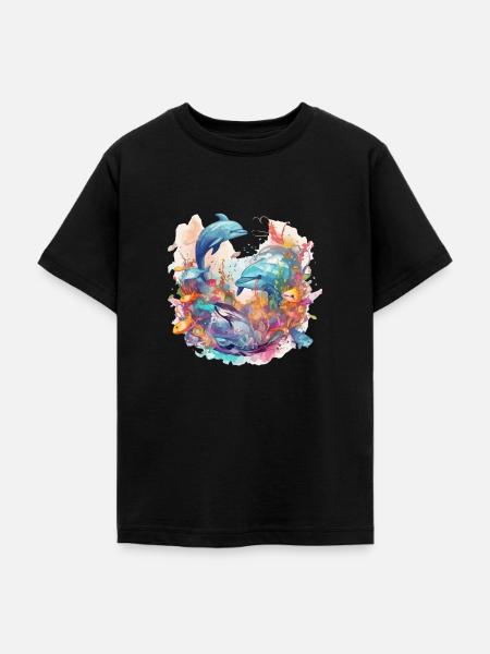 Delphine - Teenager T-Shirt - Schwarz