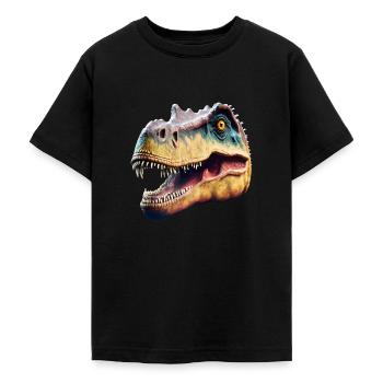 Dino Head - Tête de dinosaure - T-shirt Ado - noir - Devant - AI Model Teenager Male light (155cm)