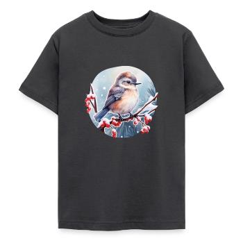 Braunkehlchen - Teenager T-Shirt - Dunkelgrau - Vorne - AI Model Teenager Male light (155cm)