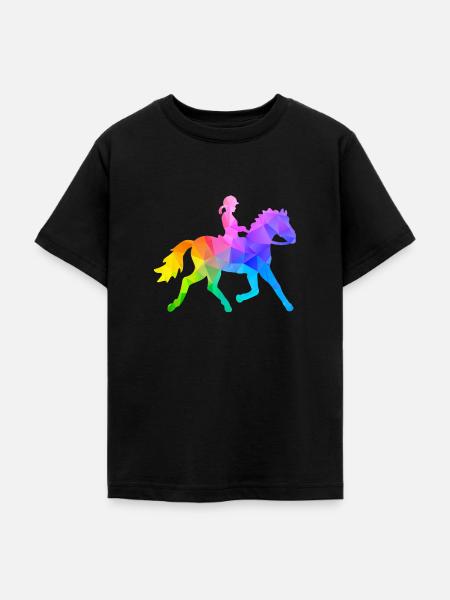 Ponyreiten Mädchen - Teenager T-Shirt - Schwarz