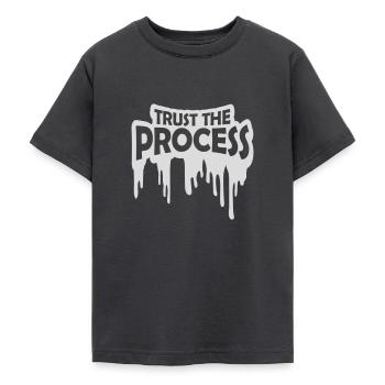 faire confiance au processus Devis - T-shirt Ado - charbon - Devant - AI Model Teenager Male light (155cm)
