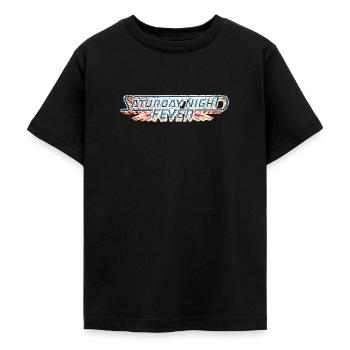 Saturday Night Fever Logo With Lightning Bolts - Teenage T-Shirt - black - Front - AI Model Teenager Male light (155cm)