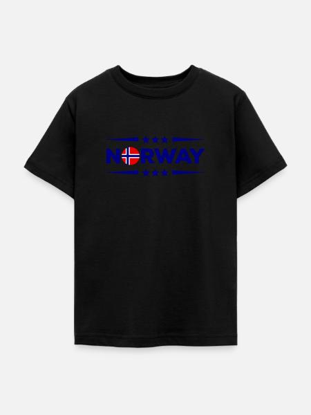 norway - Teenager T-Shirt - Schwarz