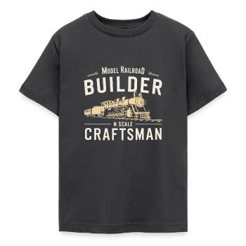 Précision dans le modélisme - T-shirt Ado - charbon - Devant - AI Model Teenager Male light (155cm)