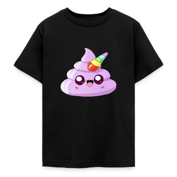 Unicorn poopicorn - Teenage T-Shirt - black - Front - AI Model Teenager Male light (155cm)