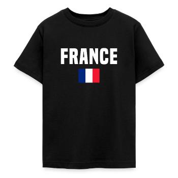 Frankreich, Frankreich - Teenager T-Shirt - Schwarz - Vorne - AI Model Teenager Male light (155cm)