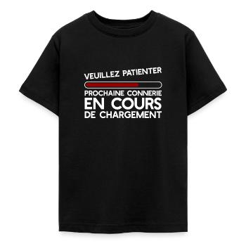 Connerie chargement cadeau humour - T-shirt Ado - noir - Devant - AI Model Teenager Male light (155cm)