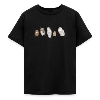 Eulen Freunde - Teenager T-Shirt - Schwarz - Vorne - AI Model Teenager Male light (155cm)