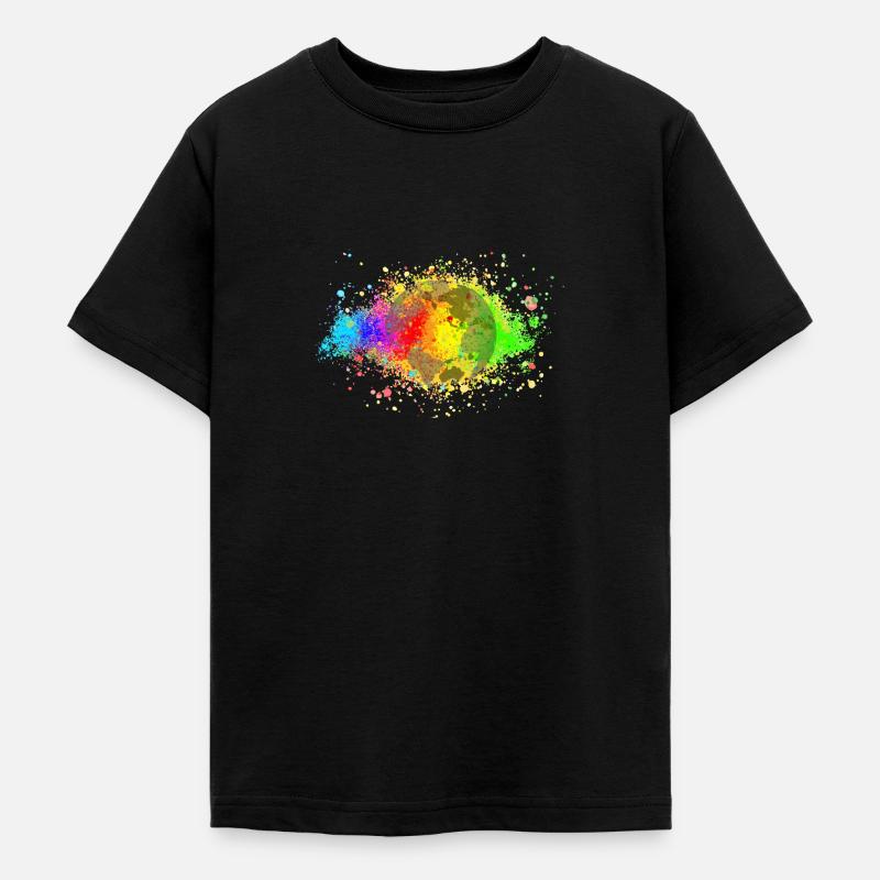 Le monde de Rainbow Speckle - T-shirt Ado - noir
