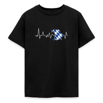 Herzschlag Bayern Wandern - Teenager T-Shirt - Schwarz - Vorne - AI Model Teenager Male light (155cm)