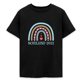 Schulkind 2022 Schulanfang Regenbogen Einschulung - Teenager T-Shirt - Schwarz - Vorne - AI Model Teenager Male light (155cm)