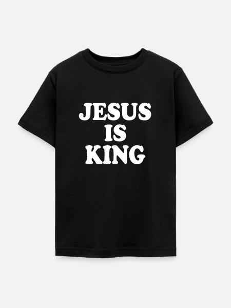 Jesus is king - Teenager T-Shirt - Schwarz