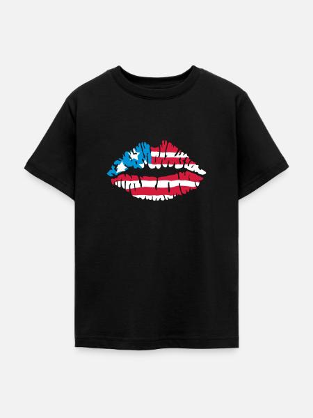 Amerika - Teenager T-Shirt - Schwarz