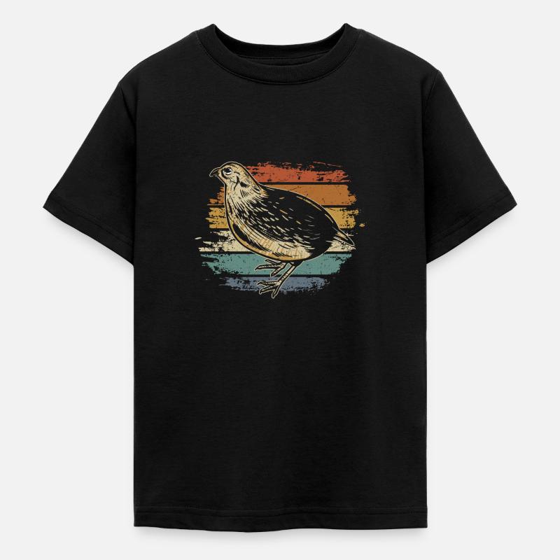 Cailles de cailles poulets de caille - T-shirt Ado - noir