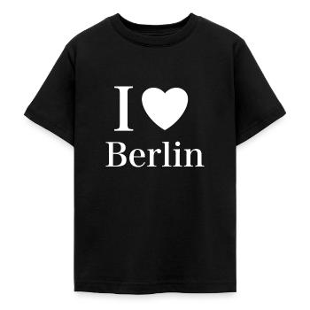 J’adore Berlin - T-shirt Ado - noir - Devant - AI Model Teenager Male light (155cm)