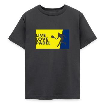 Padel - Cadeau pour joueur de padel - T-shirt Ado - charbon - Devant - AI Model Teenager Male light (155cm)