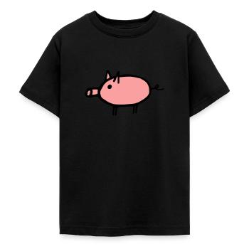 Schwein - Teenager T-Shirt - Schwarz - Vorne - AI Model Teenager Male light (155cm)