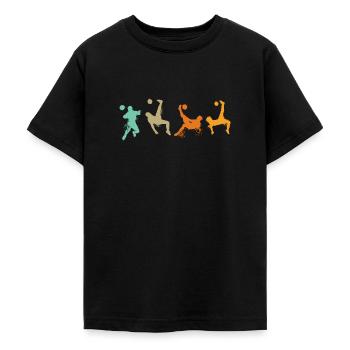 Fußball Fußballer Stürmer Jungen Herren WM - Teenager T-Shirt - Schwarz - Vorne - AI Model Teenager Male light (155cm)