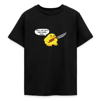 Entlein mit Messer - Teenager T-Shirt - Schwarz - Vorne - AI Model Teenager Male light (155cm)