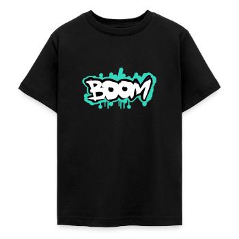 Boom Grafitti Style - Teenage T-Shirt - black - Front - AI Model Teenager Male light (155cm)