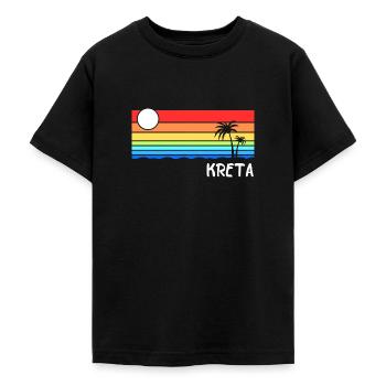 Kreta Griechenland Insel Urlaub Idee - Teenager T-Shirt - Schwarz - Vorne - AI Model Teenager Male light (155cm)