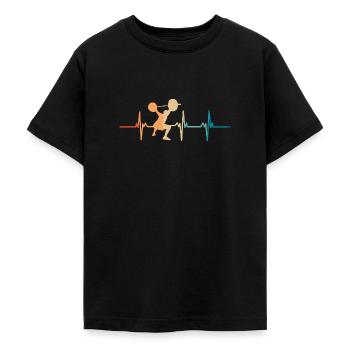 Herzschlag-Fitnessstudio - Teenager T-Shirt - Schwarz - Vorne - AI Model Teenager Male light (155cm)