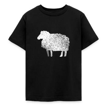 Lustiges Schaf Silhouette Grunge Geschenk Schäfer - Teenager T-Shirt - Schwarz - Vorne - AI Model Teenager Male light (155cm)