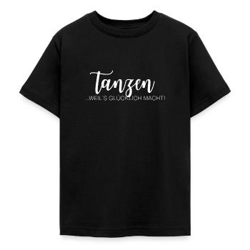 Tanzen macht glücklich. Tänzer Tänzerin Spruch - Teenager T-Shirt - Schwarz - Vorne - AI Model Teenager Male light (155cm)