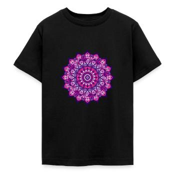 Spiritual mandala - Teenage T-Shirt - black - Front - AI Model Teenager Male light (155cm)