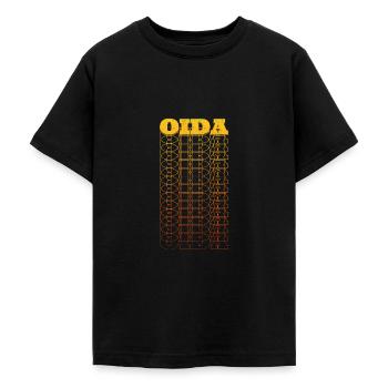 OIDA DIALECTE AUTRICHIEN VIENNOIS GESCHEN - T-shirt Ado - noir - Devant - AI Model Teenager Male light (155cm)