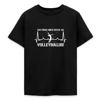 So Volleyballig! - Volleyballer Beach Volleyball - Teenager T-Shirt - Schwarz - Vorne - AI Model Teenager Male light (155cm)